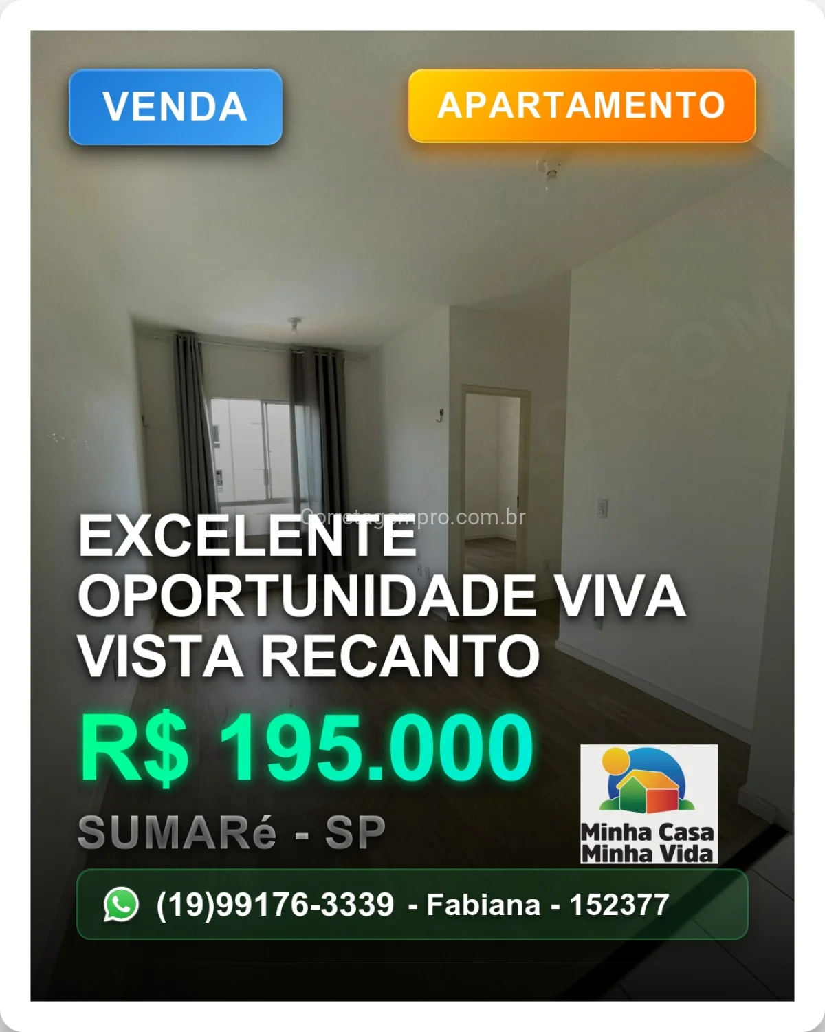 Excelente OPORTUNIDADE VIVA VISTA RECANTO