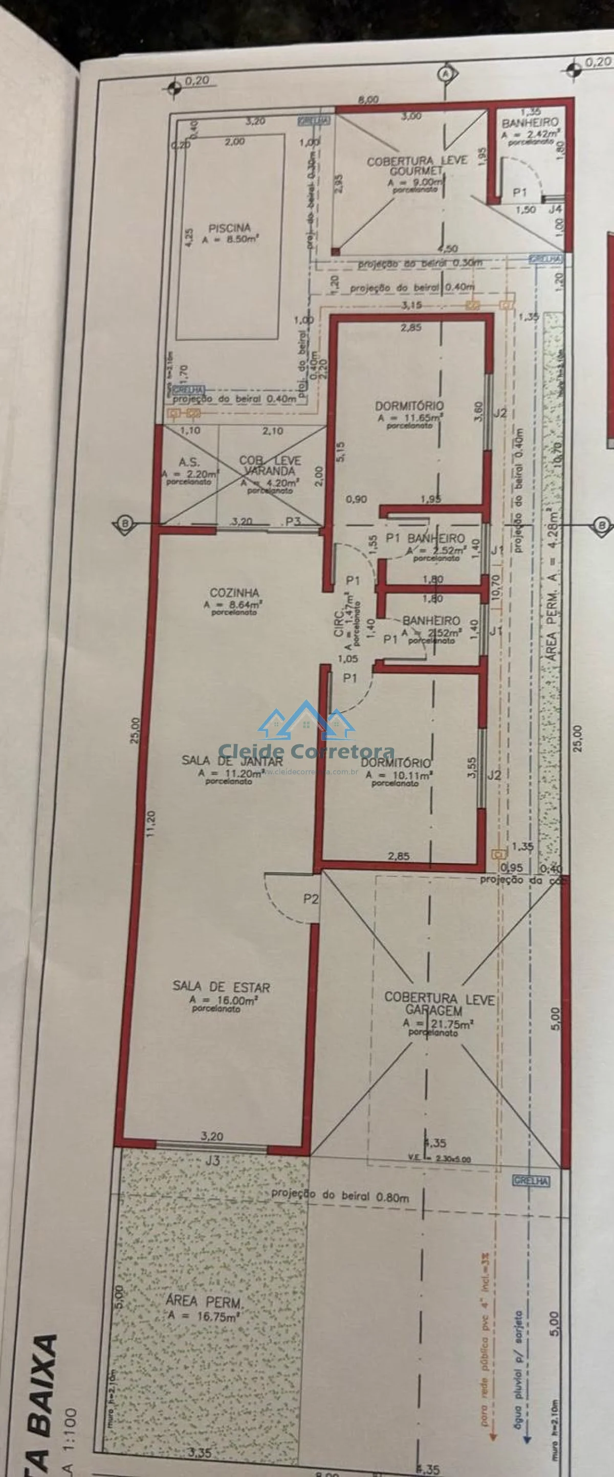 Terreno com construção e projeto aprovado